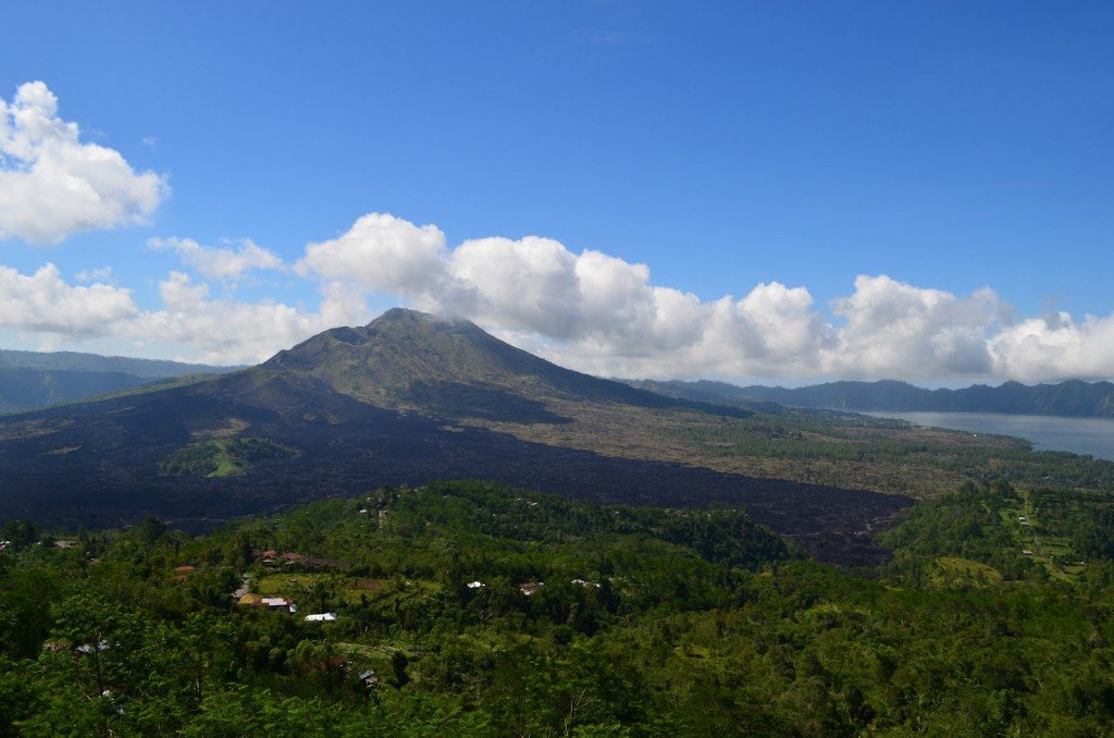 Volcano and lake Batur at wonderfull looks in Kintamani, Bali island - Mari Bali Tours 