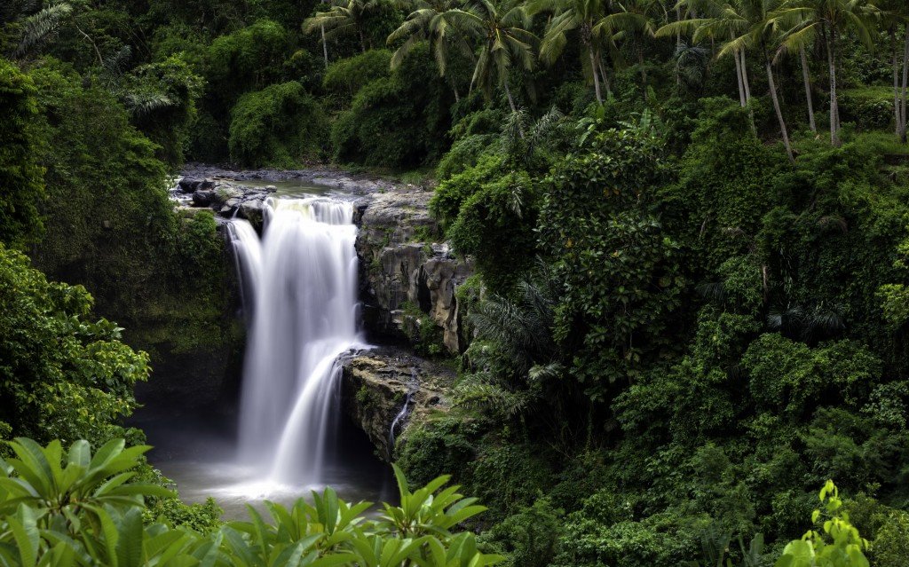 Tegenungan waterfall at beautiful looks in Gianyar regency, Bali - Mari Bali Tours 